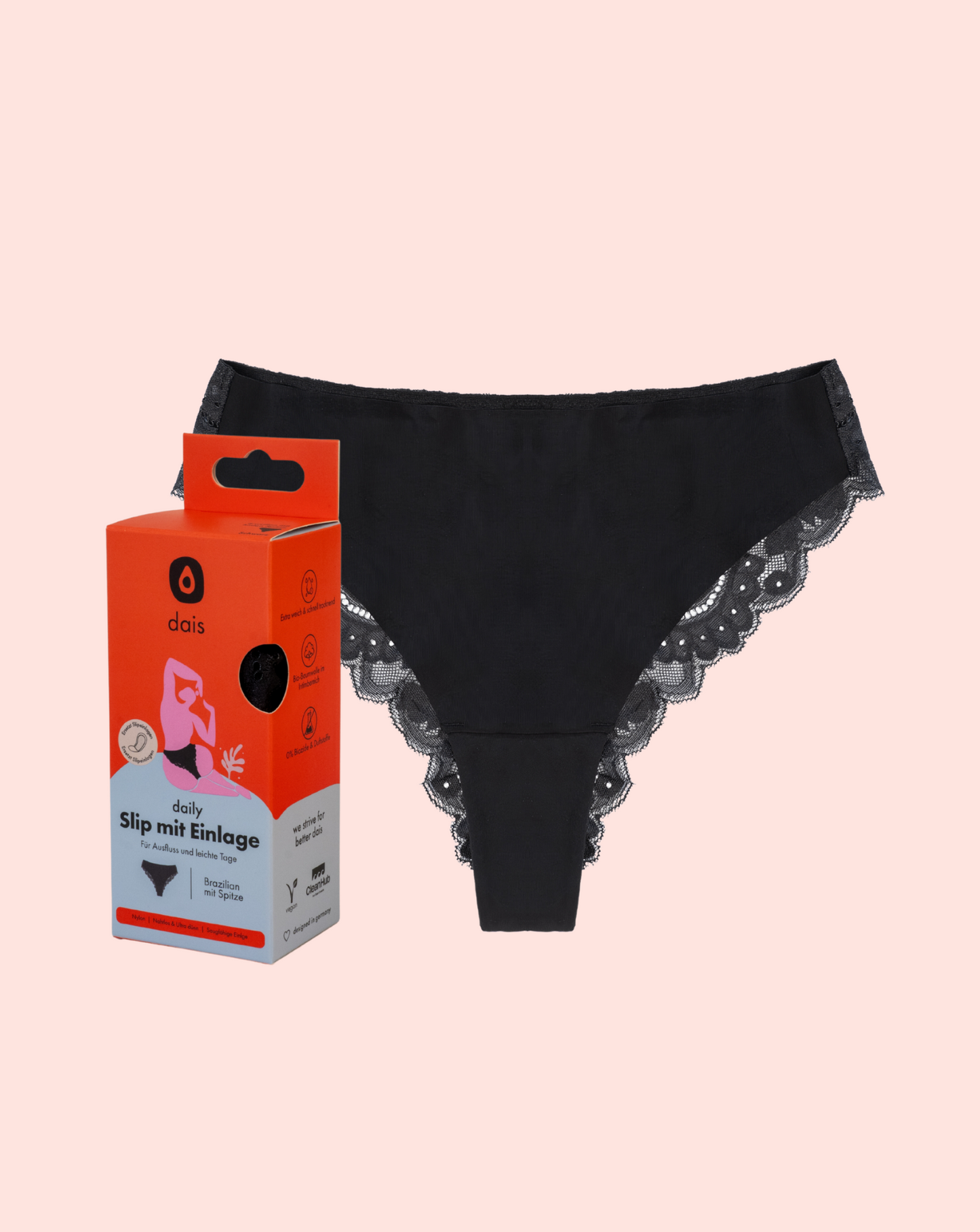 3 x Set- Daily Briefs with Insert - Brazilian - Black