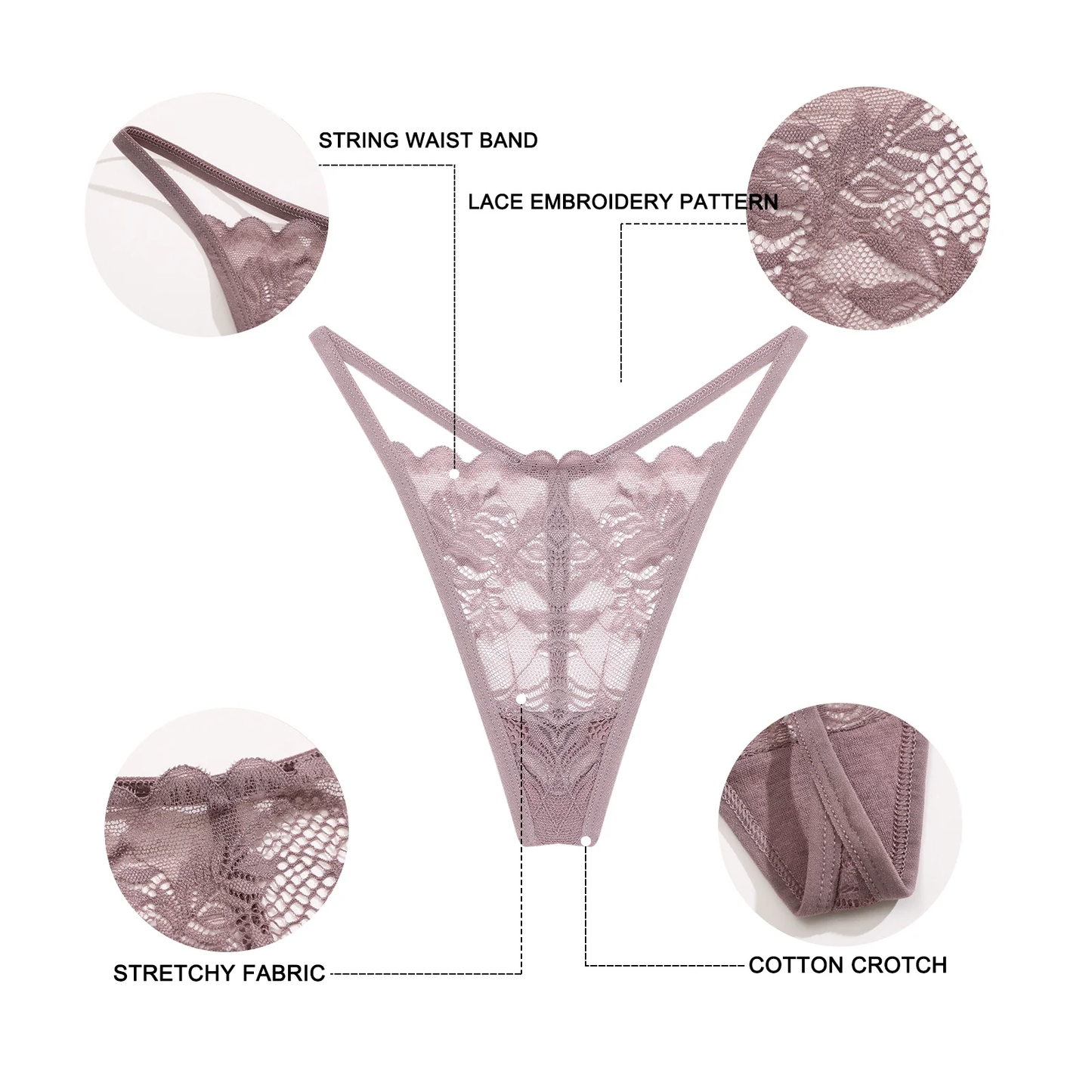 7Pack Lace Thongs