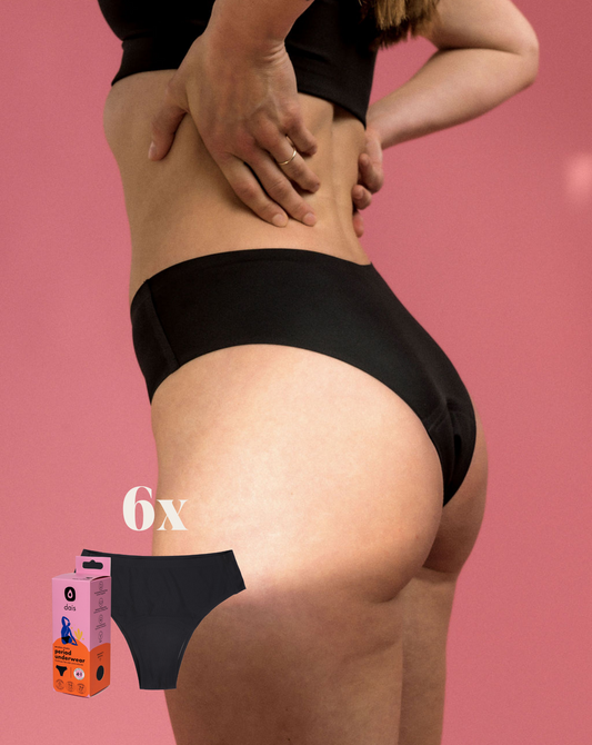 6 x Set- Period underwear- Cheeky- Nylon