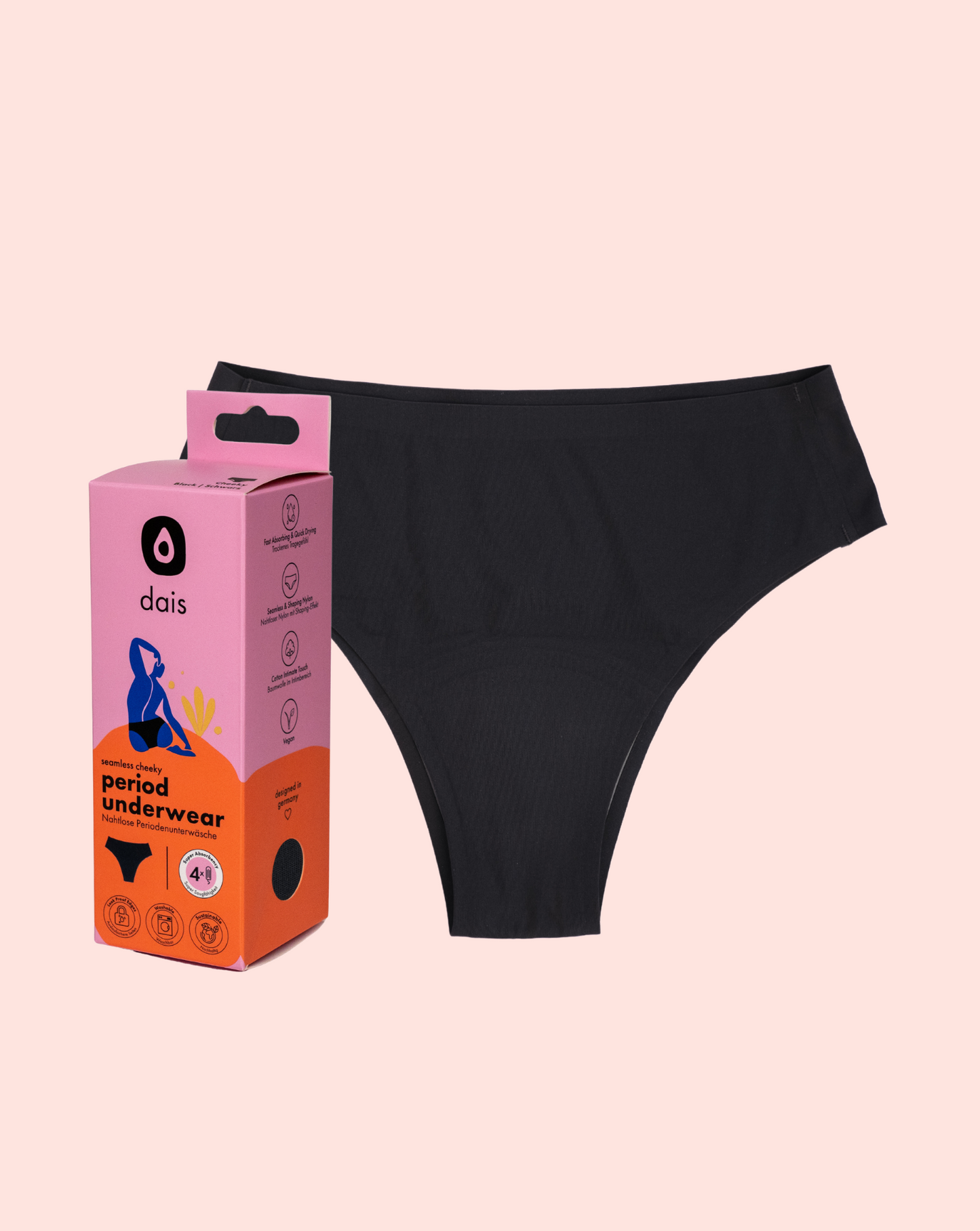 Period underwear- Cheeky- Nylon