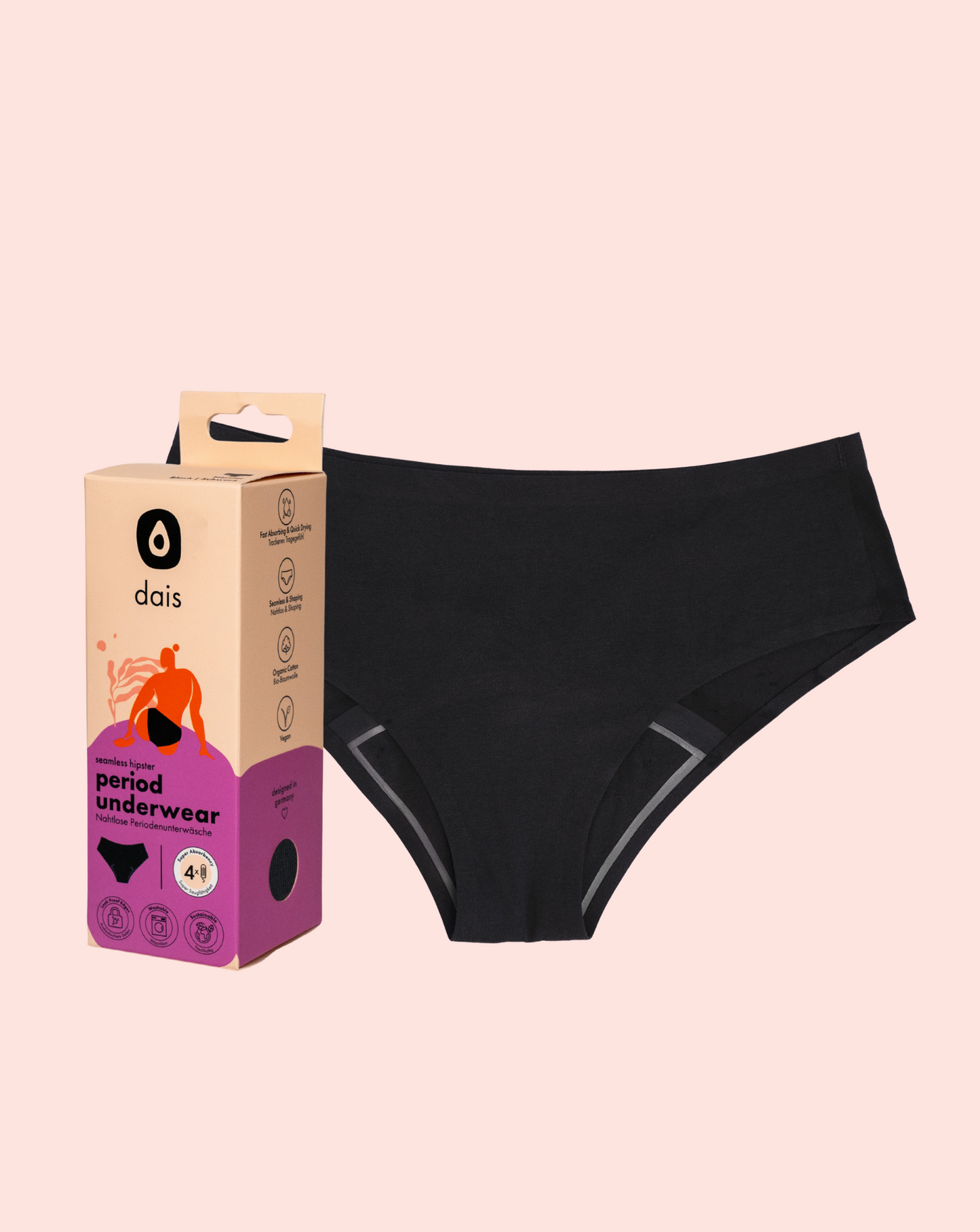 Period underwear - hipster - organic cotton