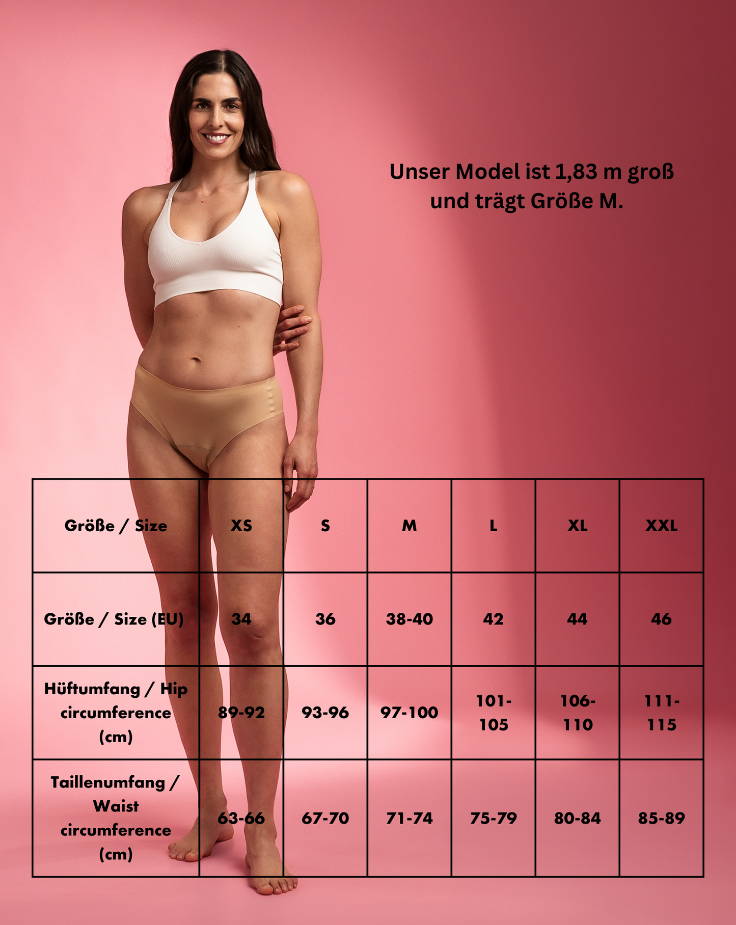 Period underwear- Cheeky- Beige- Nylon